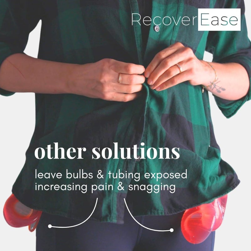 RecoverEase - Mastectomy Drain Pouch for Breast Cancer Treatment & Recovery Supplies - Essential Post Surgery Must Haves & Recovery Gift - Comfortable Drain Holder Belt (Small) - Image 5